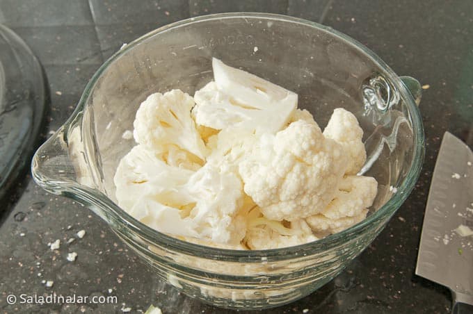 cauliflower cut in chunks