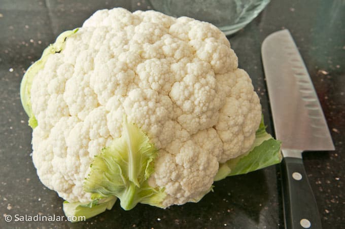 washed cauliflower