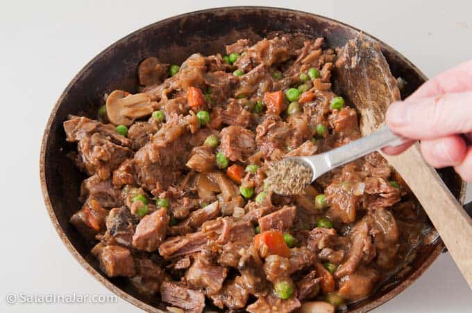 seasoning shepherd's pie with thyme