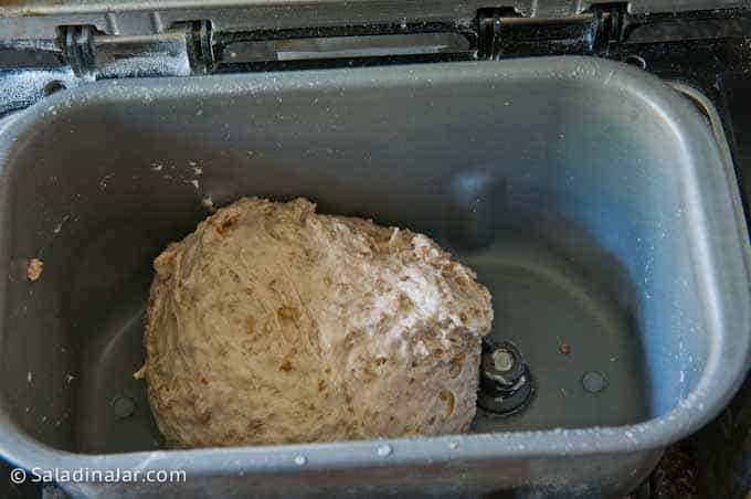 checking dough after machine has started