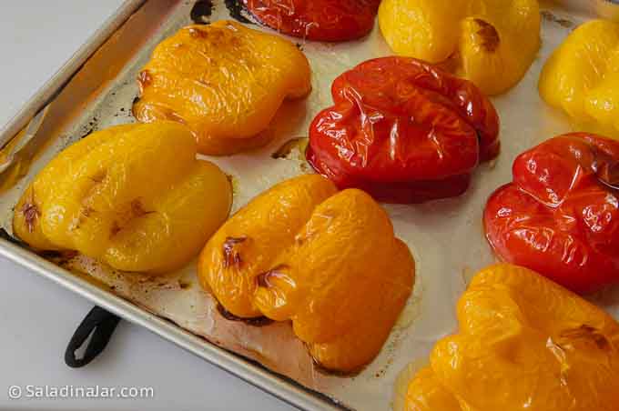 roasting bell peppers in the oven