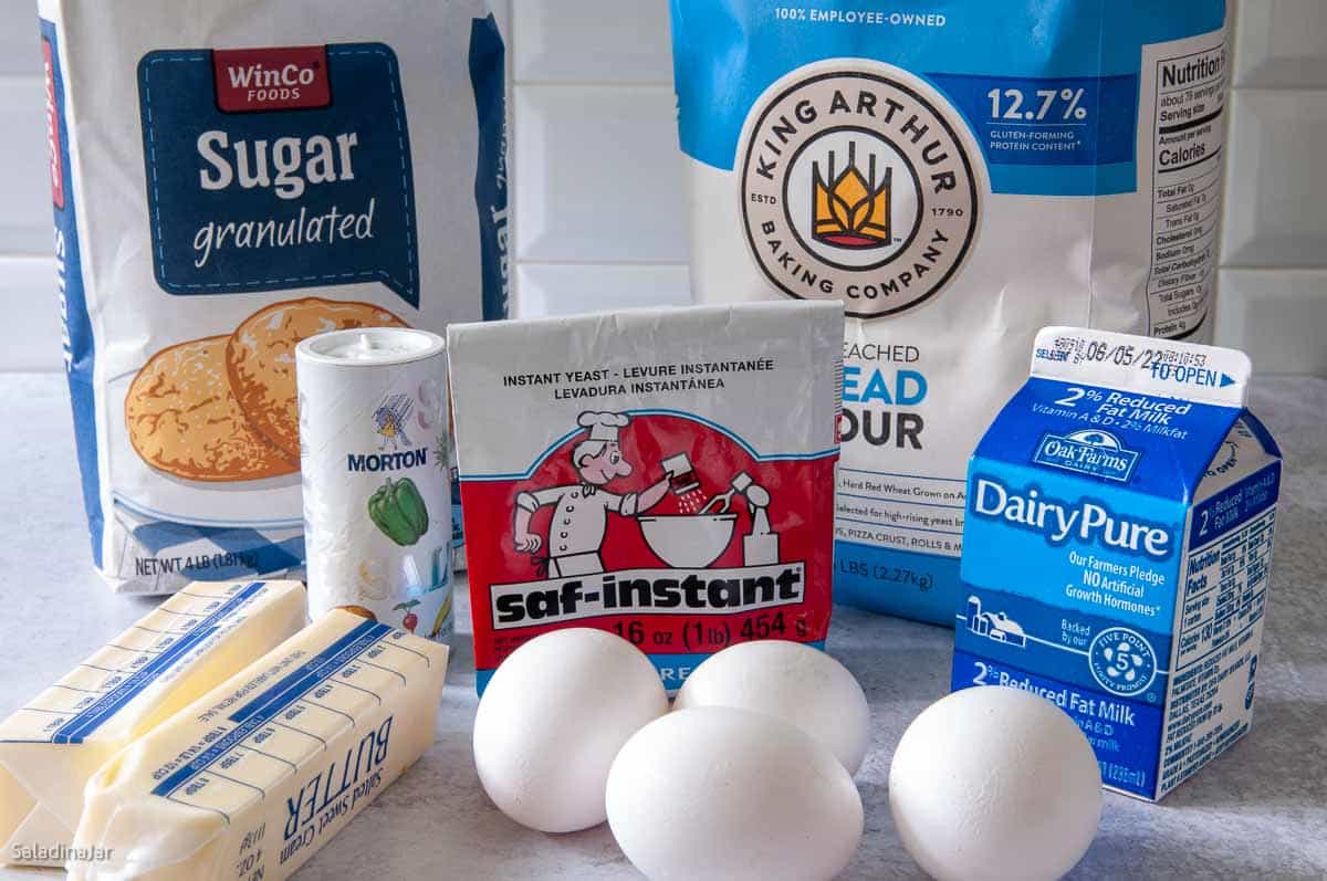 ingredients needed to make Brioche