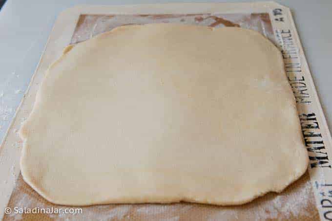 rolling out dough for a loaf