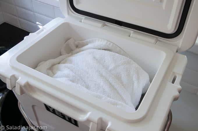  yogurt in an ice chest