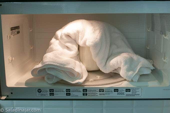 microwave oven can be good in combination with towels