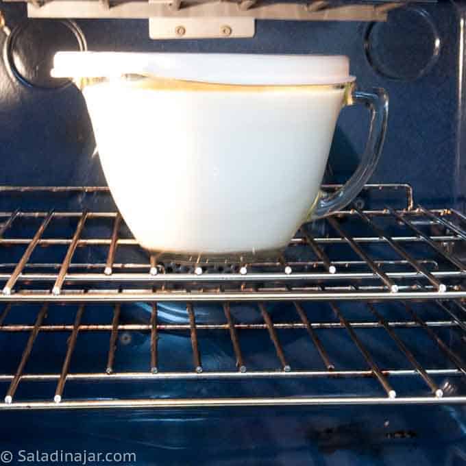 yogurt incubation in a warm oven