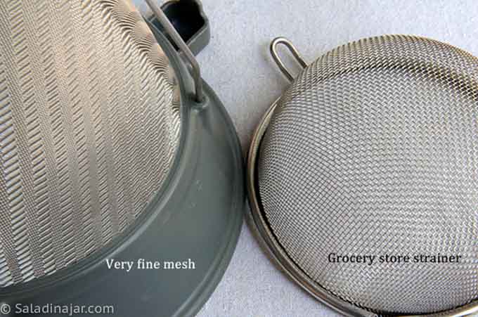 comparing mesh size in strainers