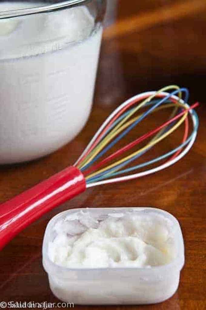 saving your homemade yogurt to make next batch