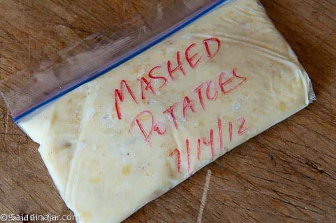 frozen portion of mashed potatoes making it convenient to add to bread recipe