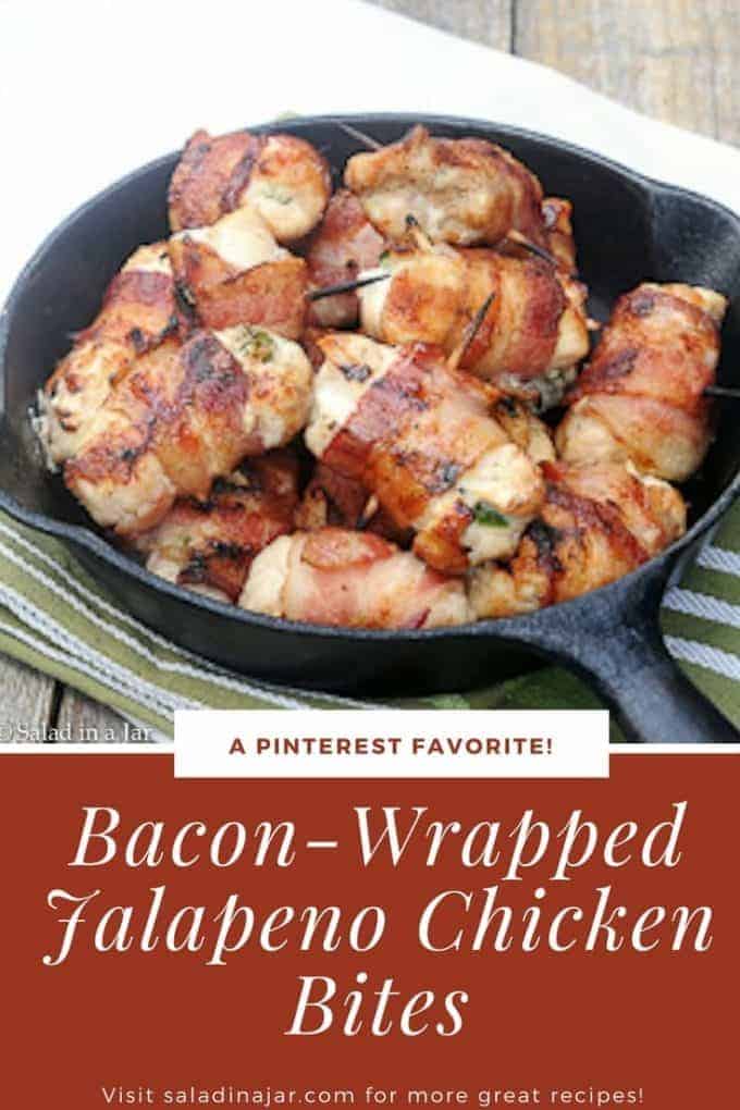 Easy Bacon-Wrapped Cream Cheese Chicken Bites with Jalapenos