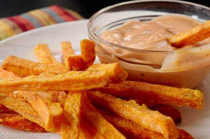 Cajun Dip with Sweet Potato Fries