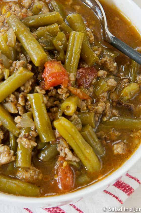 Green Chile stew with added green beans