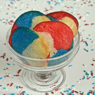red, white, and blue cookies