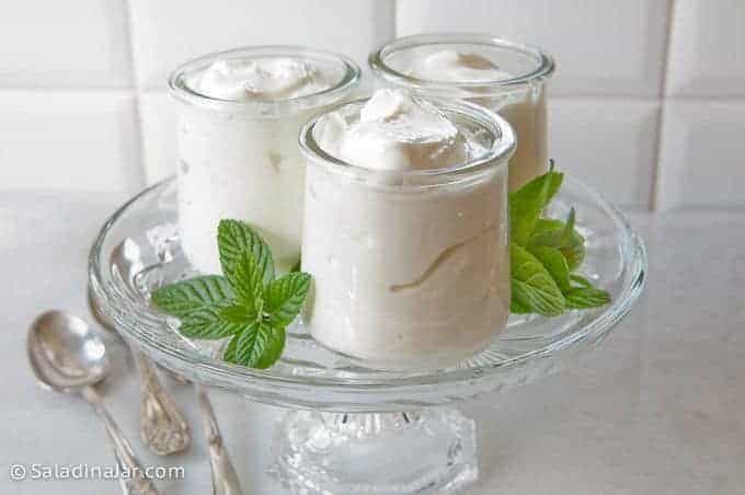 homemade yogurt in three containers