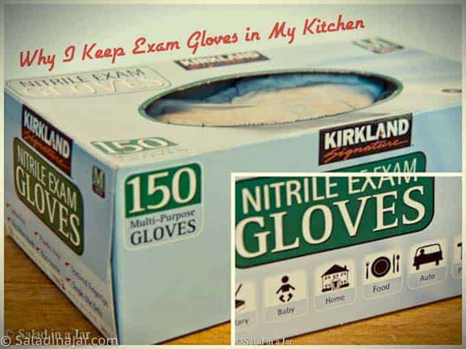 Costco exam gloves for cooking uses.
