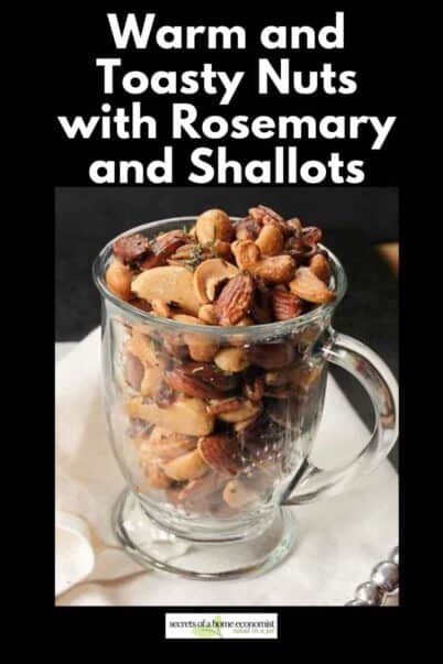 Pinterest image of warm and toasty nuts