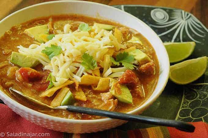 Thick and Hearty Chicken Tortilla Soup