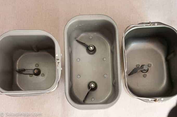 3 pans different shape