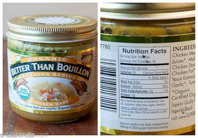 better than bouillon reduced sodium chicken base showing nutrition facts