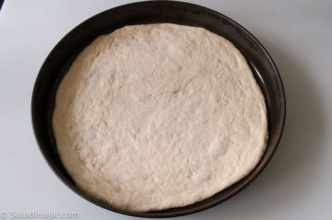 pizza dough made in bread machine or food processor