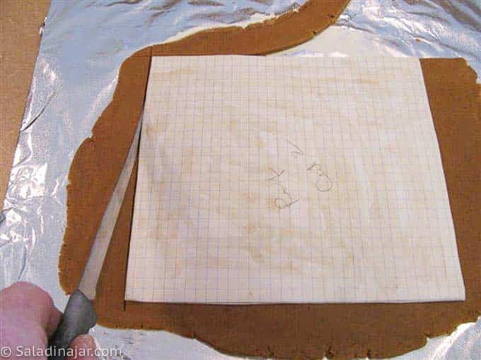 cutting dough from a pattern
