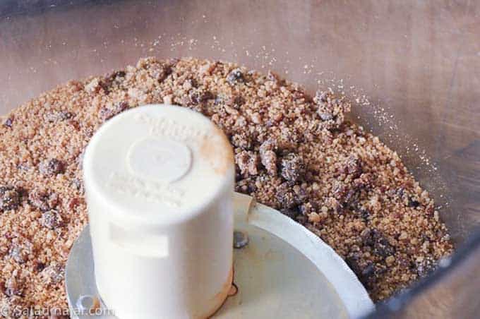 processing the filling in a food processsor bowl.