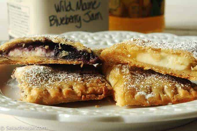 pop tarts filled with cream cheese and blueberry jarm--for adults.