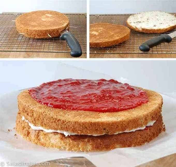 how to slice and ice the cake