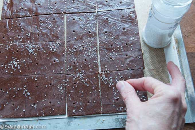 sprinkling sanded sugar over the top