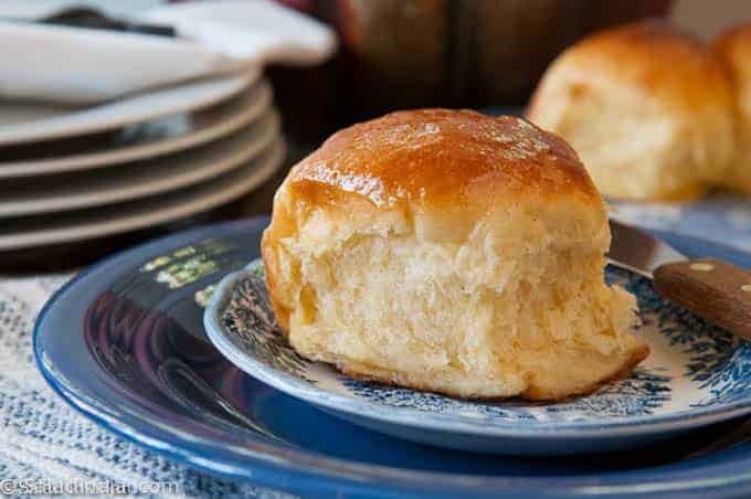 Glazed Sweet Potato Rolls Made with Bread Machine Magic