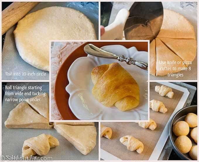 how to roll out and shape sweet potato dinner rolls