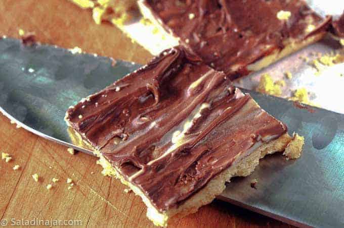 one slice of marbled toffee bar