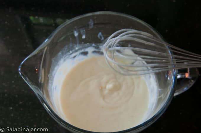 whisking cream mixture