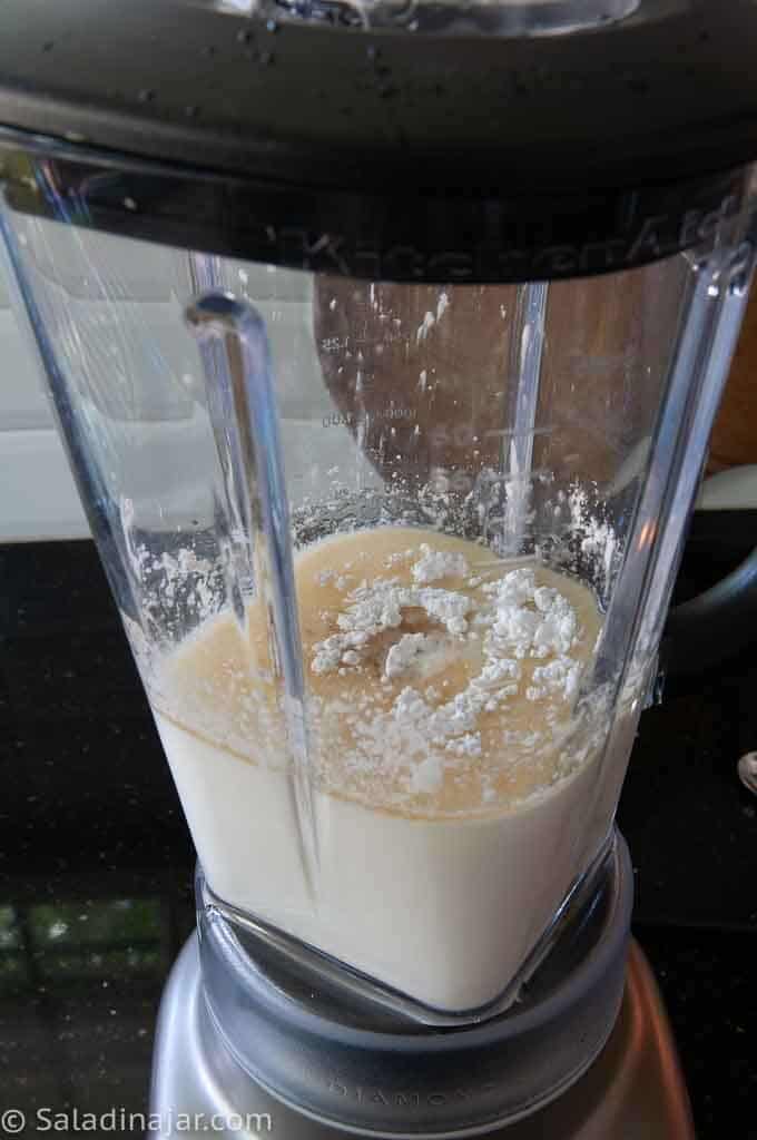 cream mixture in a blender