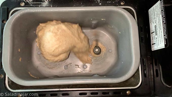 what the dough should look like at the end of the kneading cycle