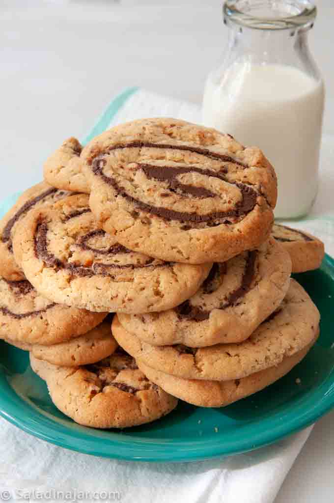 Chocolate Peanut Butter Pinwheel Cookies