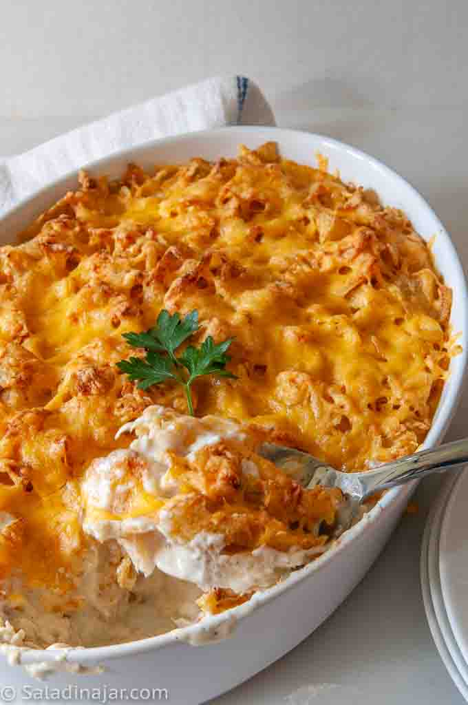 Weeknight Potato Chip Casserole With Chicken And Cheese 7976