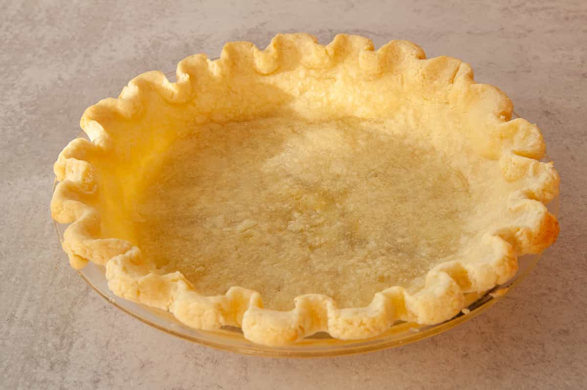 parbaked pie crust.