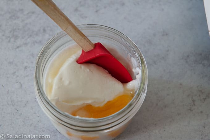 combining egg yolk and yogurt