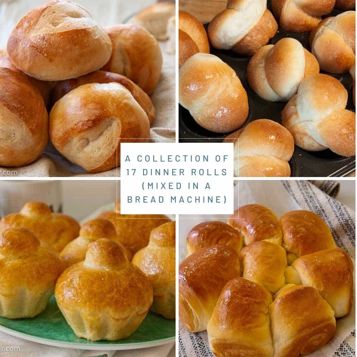  a collection of 17 dinner roll recipes made with a bread machine or bread maker