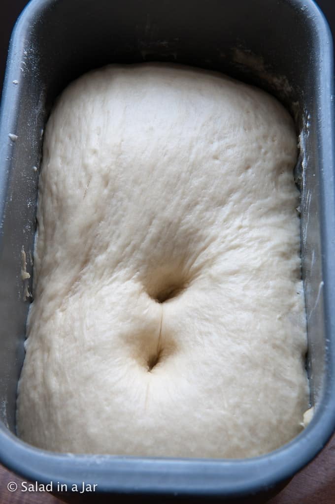 one way to check the dough to see if it has proofed enough