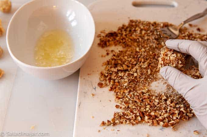 coating balls with pecans