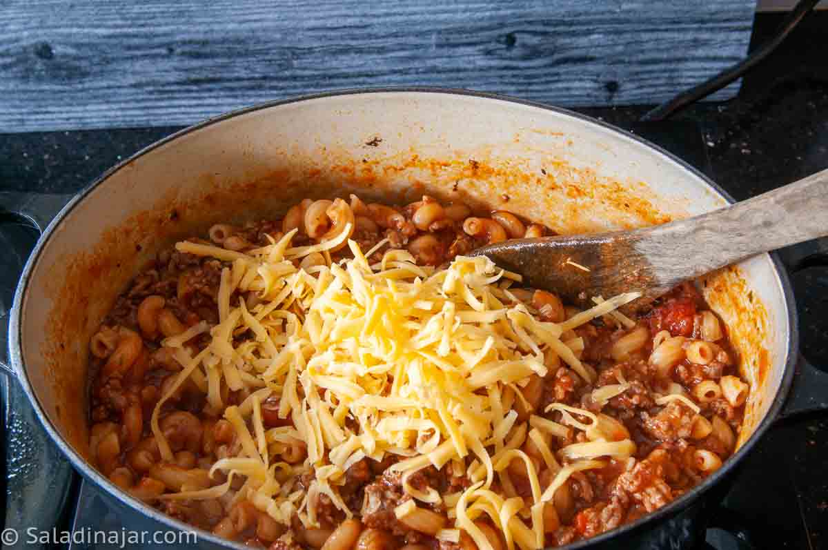 Adding Cheddar to pot