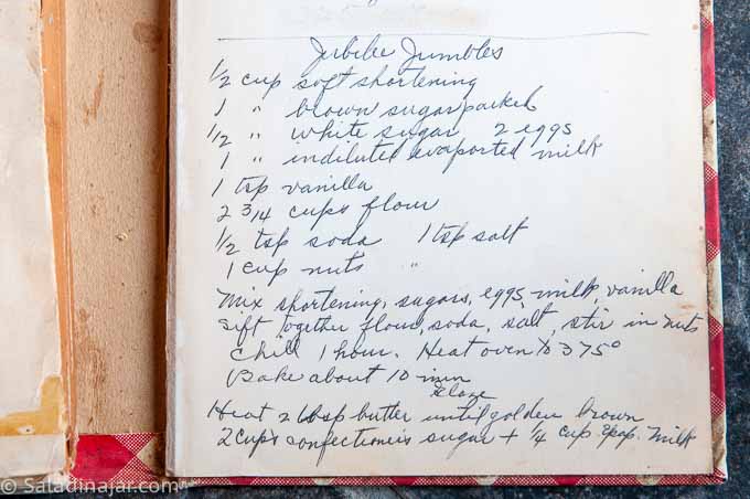 Grandma's recipe for "Jubilee Jumbles" which close to this recipe for Cinnamon Jumbles