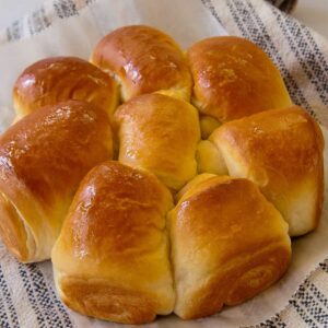 Tangzhong Dinner Rolls--baked and ready to serve.