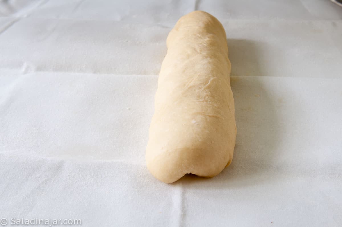 shape dough into a cylinder