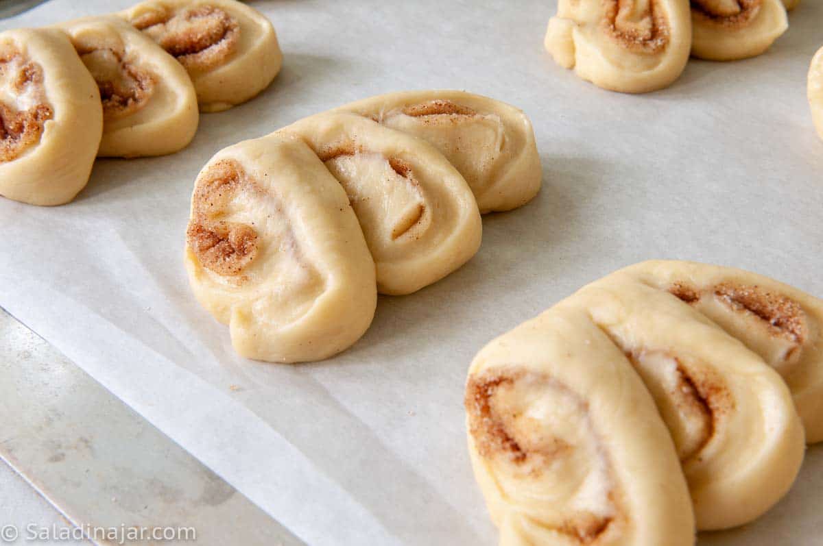 raw Bear Claws on cookie sheet