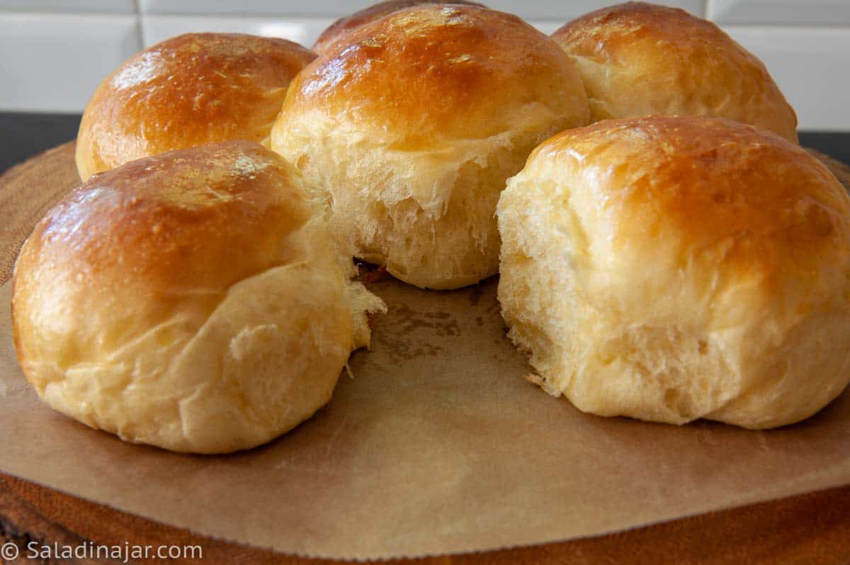 rolls with a glaze