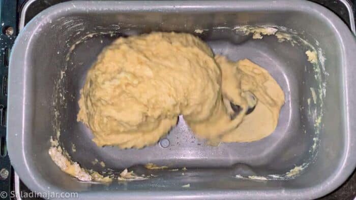 When you first start the DOUGH cycle the dough will look clumpy.