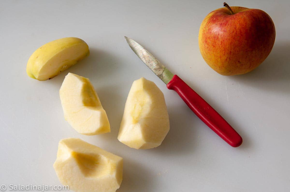 peeling apples